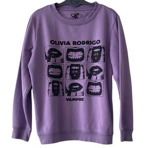 Olivia Rodrigo Purple Graphic crewneck Sweatshirt XL